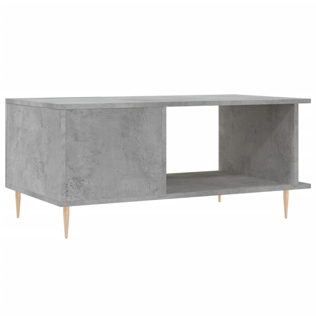 Table basse gris béton 90x50x40 cm bois d’ingénierie - Tables basses
