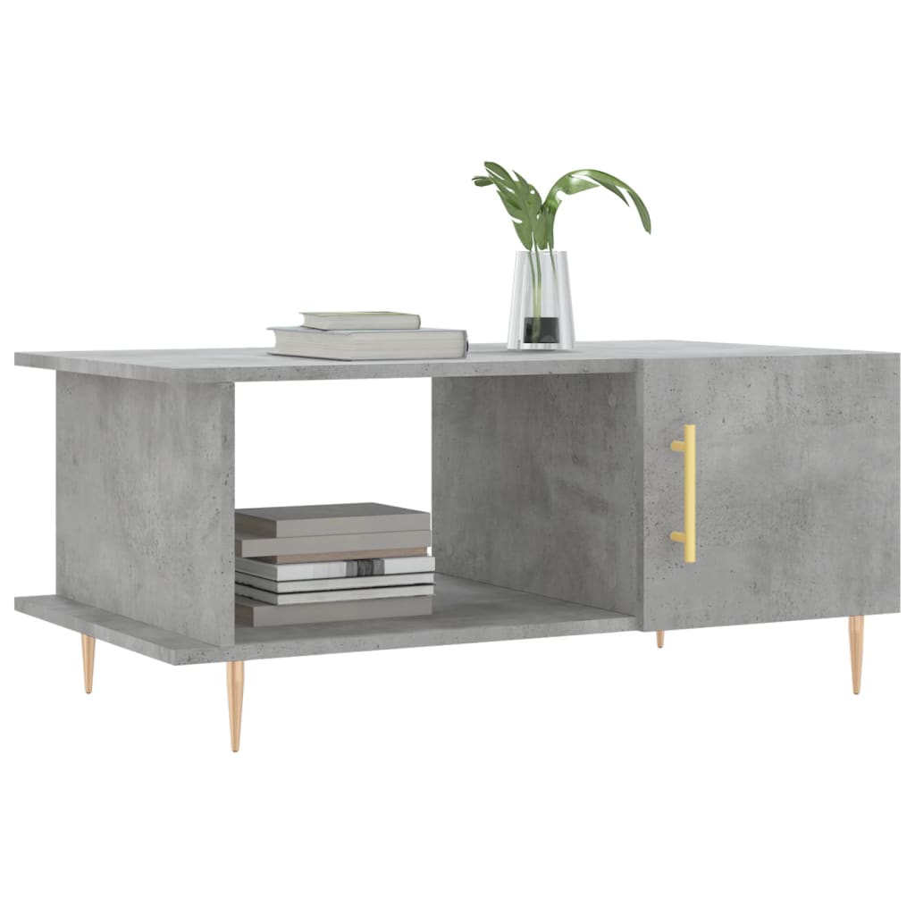 Table basse gris béton 90x50x40 cm bois d’ingénierie - Tables basses