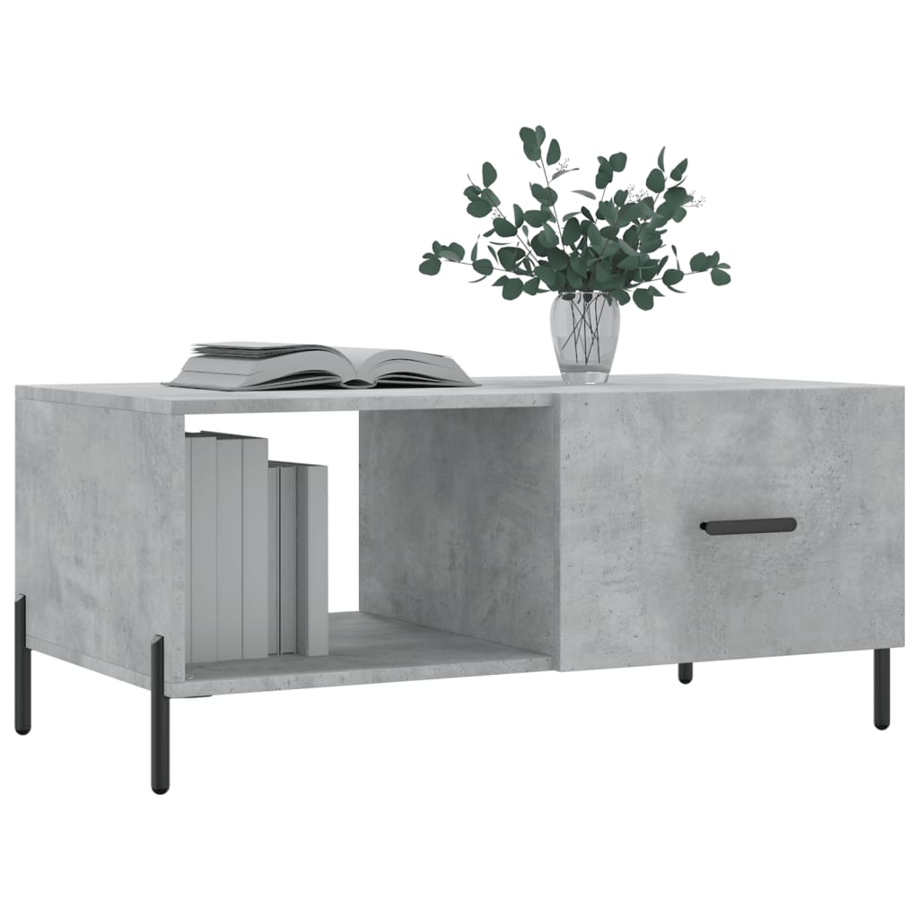 Table basse gris béton 90x50x40 cm bois d’ingénierie - Tables basses