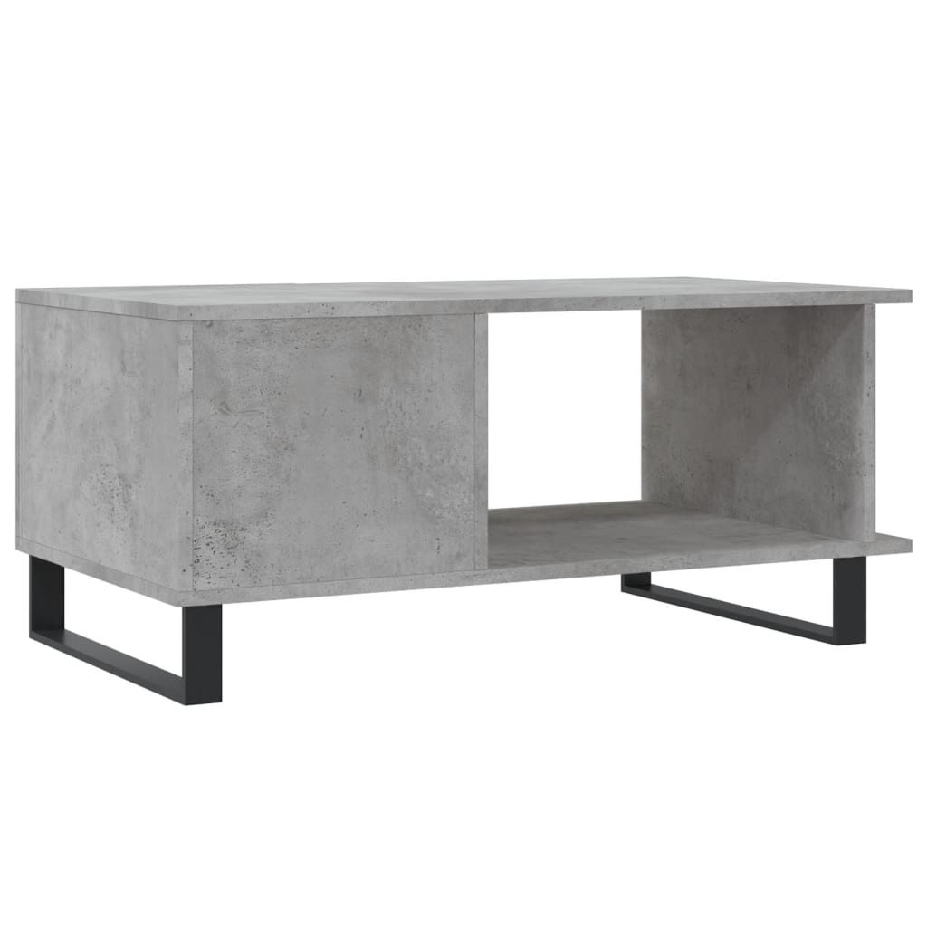Table basse gris béton 90x50x40 cm bois d’ingénierie - Tables basses