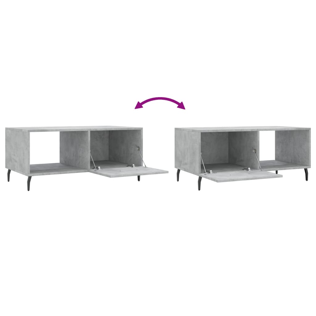 Table basse gris béton 90x50x40 cm bois d’ingénierie - Tables basses