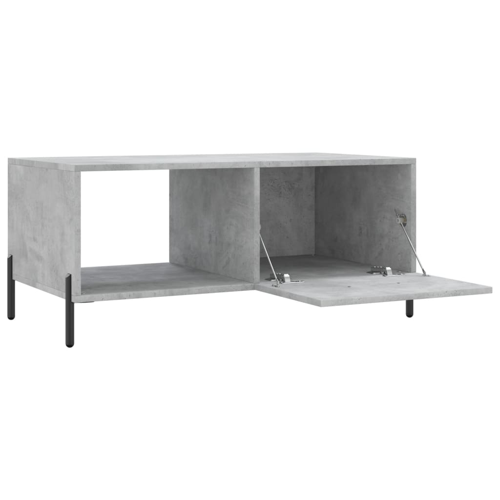Table basse gris béton 90x50x40 cm bois d’ingénierie - Tables basses