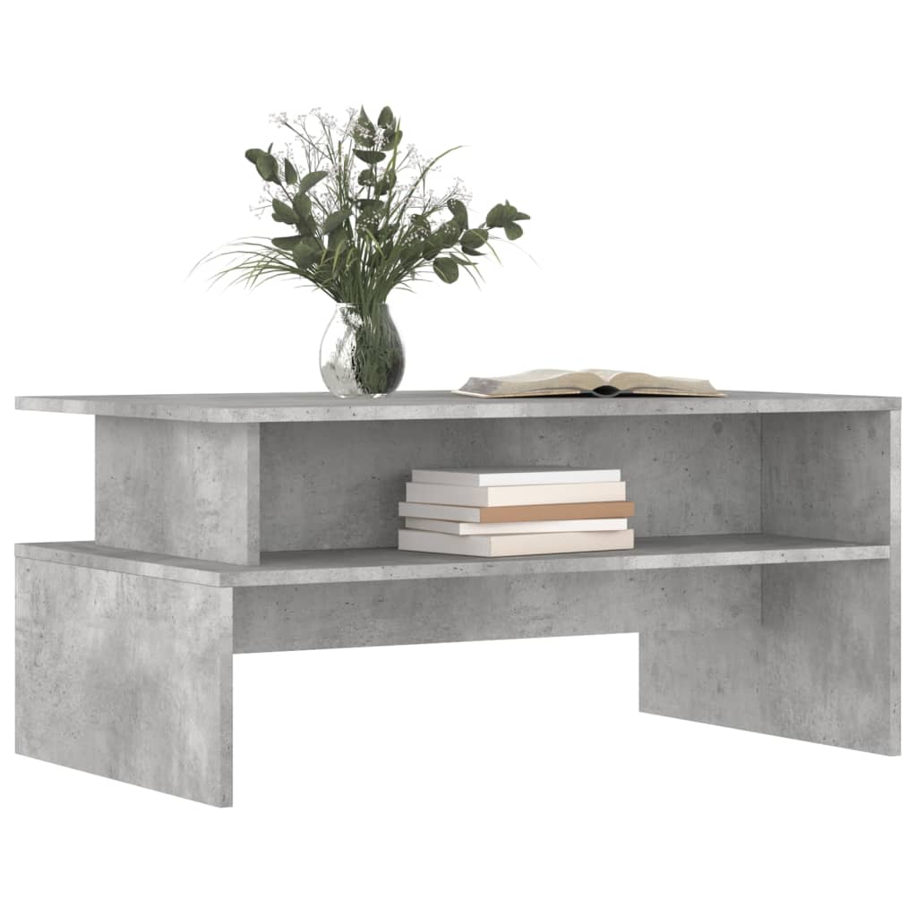 Table basse gris béton 90x55x42,5 cm bois d’ingénierie - Tables basses