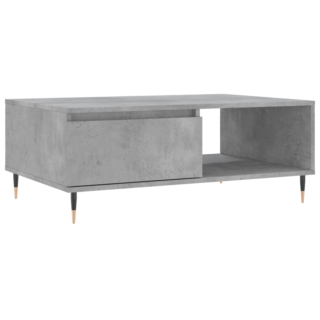 Table basse gris béton 90x60x35 cm bois d’ingénierie - Tables basses