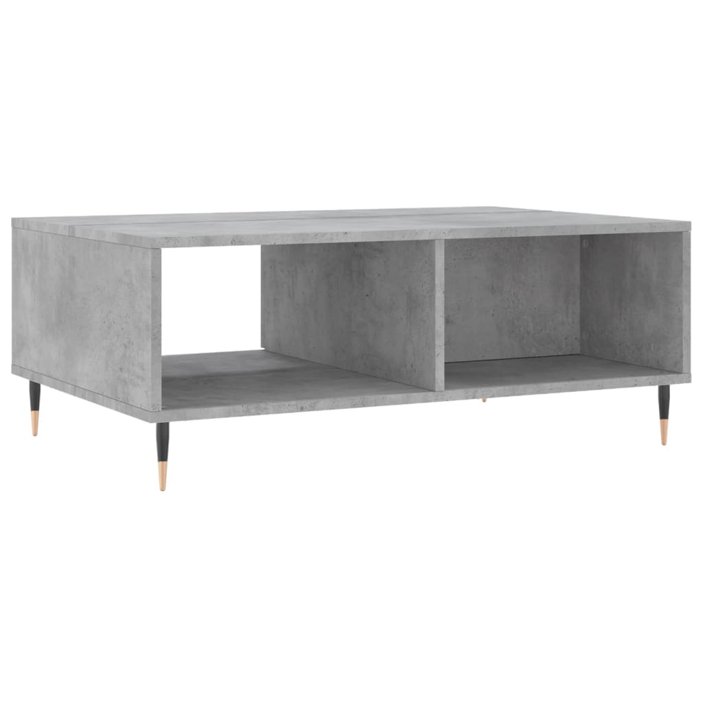 Table basse gris béton 90x60x35 cm bois d’ingénierie - Tables basses