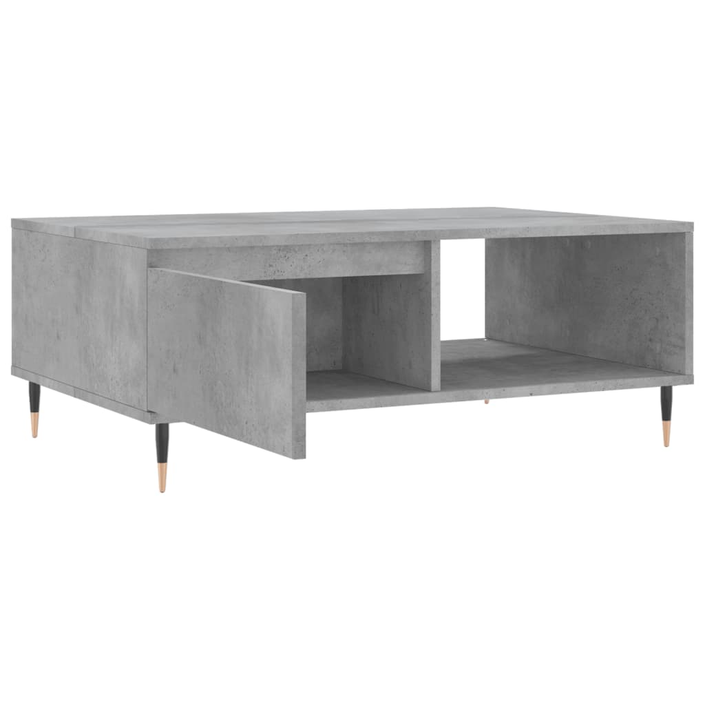 Table basse gris béton 90x60x35 cm bois d’ingénierie - Tables basses