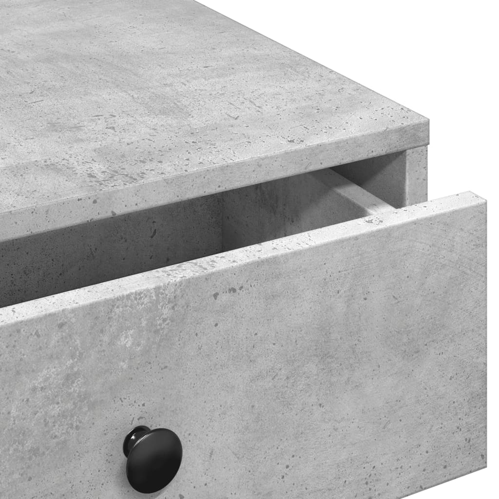 Table basse Gris béton 90x90x28 cm Aggloméré - Tables basses