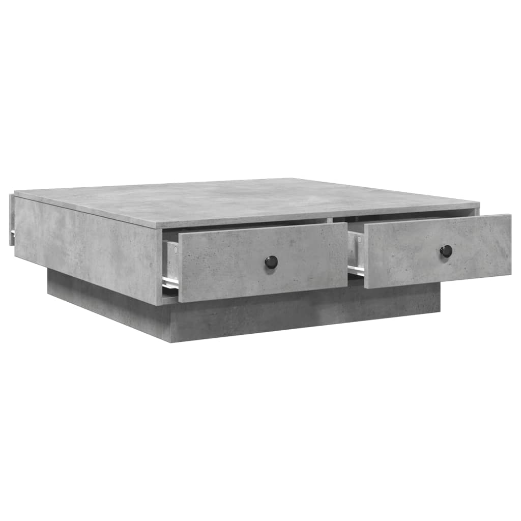 Table basse Gris béton 90x90x28 cm Aggloméré - Tables basses