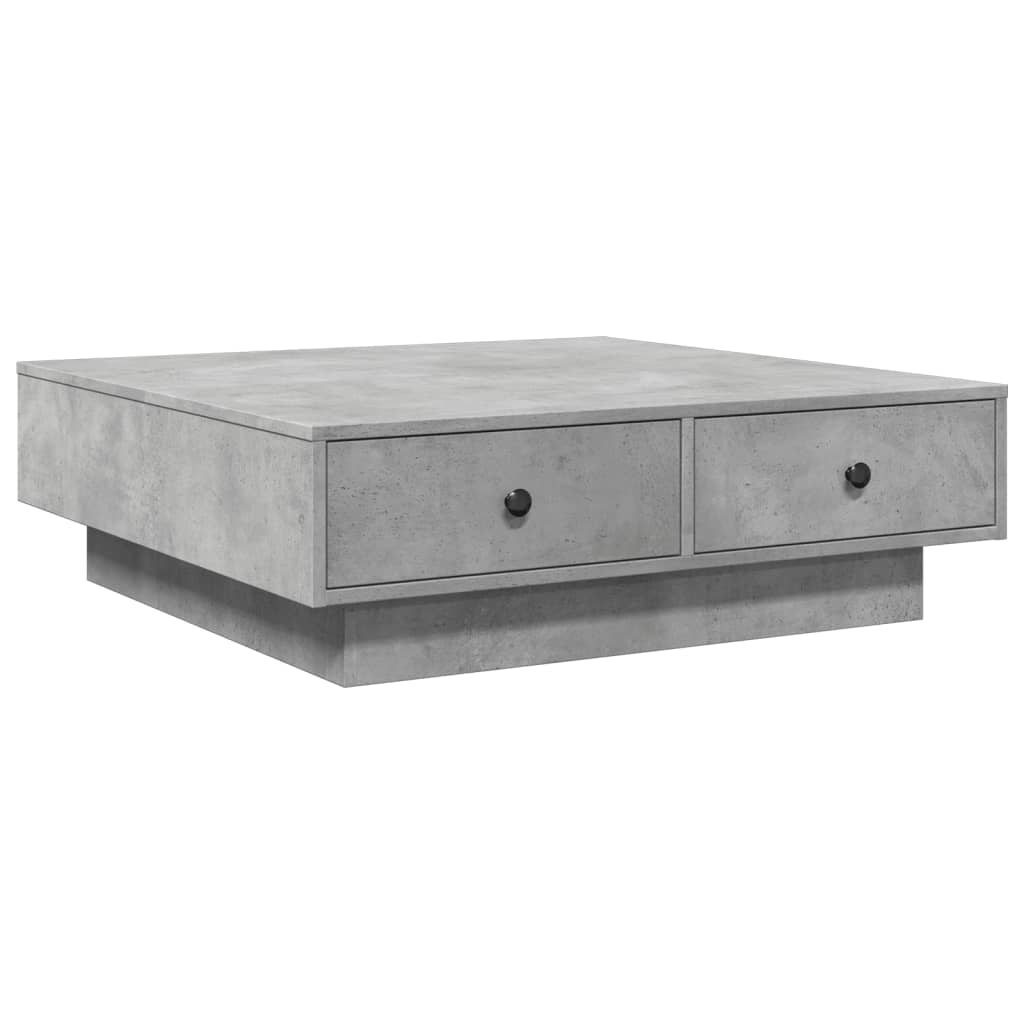 Table basse Gris béton 90x90x28 cm Aggloméré - Tables basses