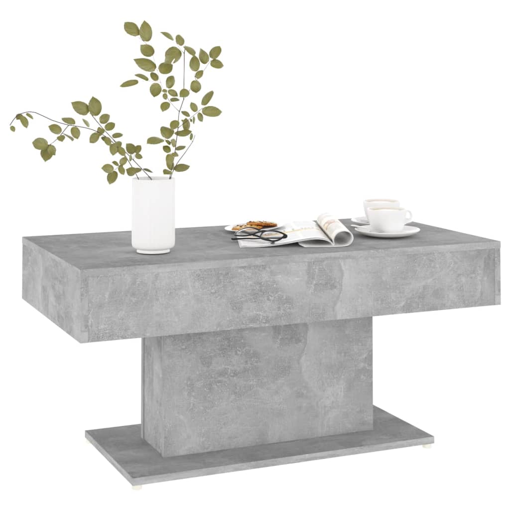 Table basse gris béton 96x50x45 cm bois d’ingénierie - Tables basses
