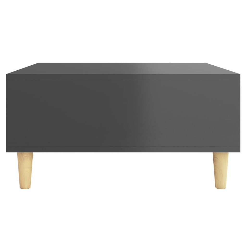 Table basse gris brillant 60x60x30 cm bois d’ingénierie - Tables basses