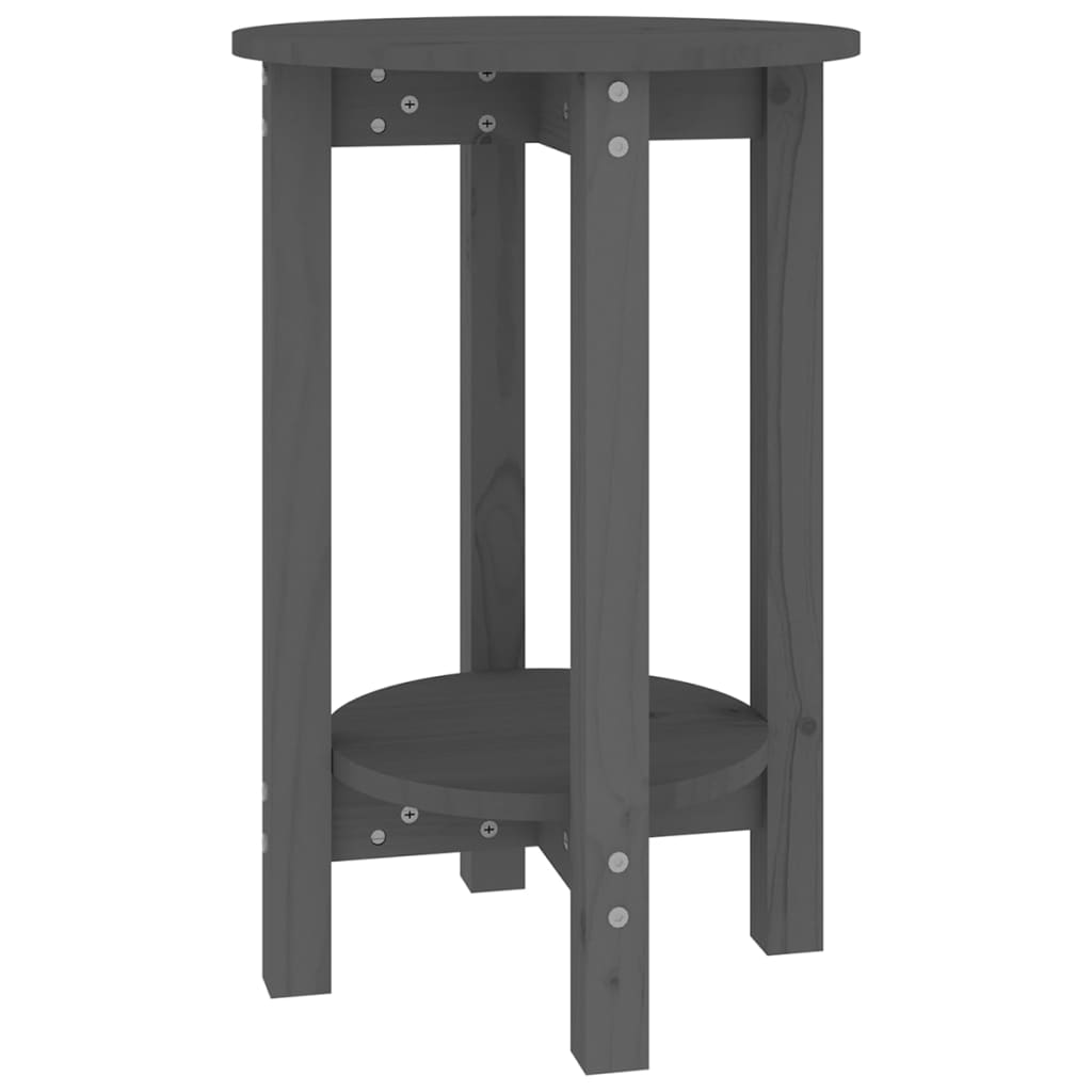 Table basse Gris Ø 40x60 cm Bois massif de pin - Tables basses