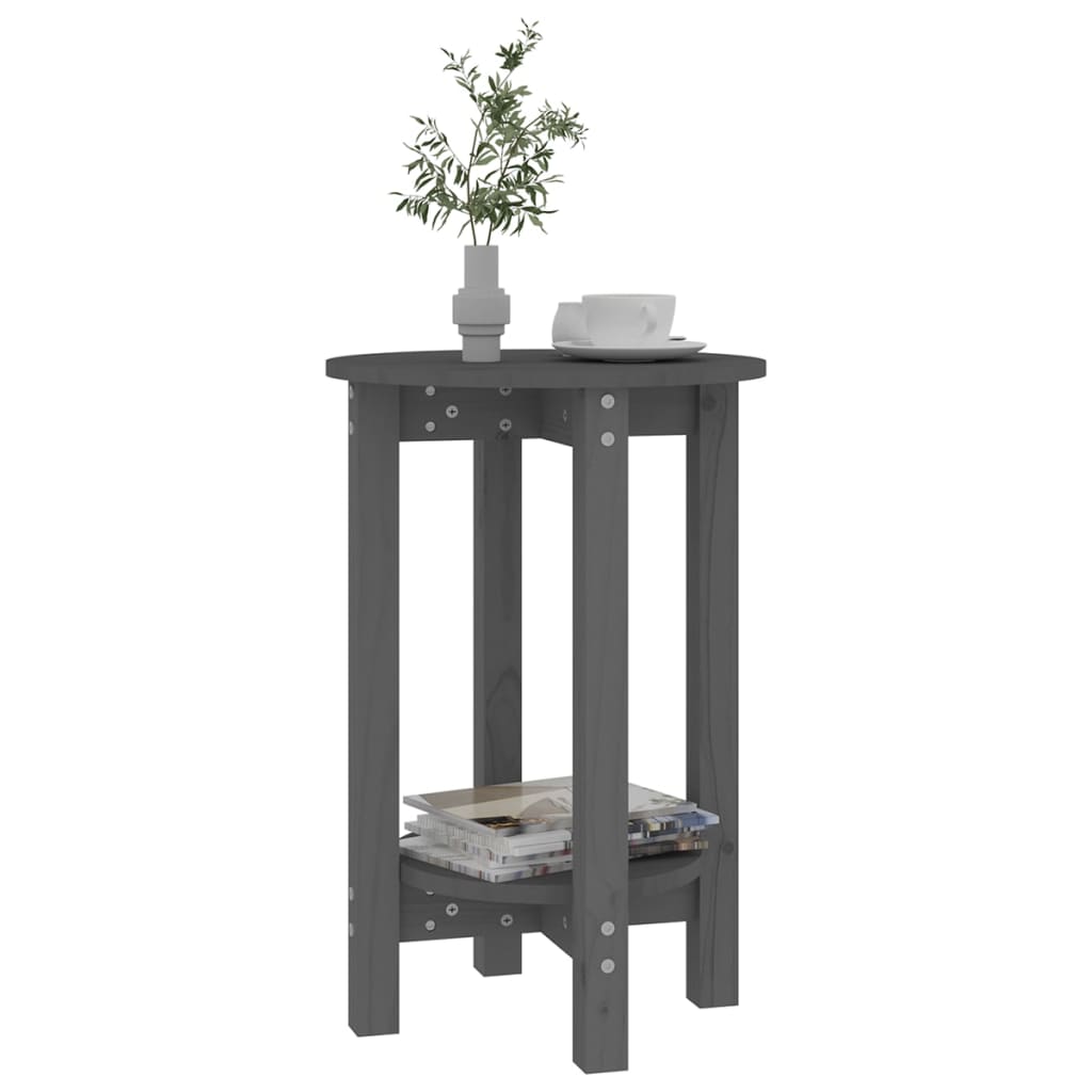 Table basse Gris Ø 40x60 cm Bois massif de pin - Tables basses