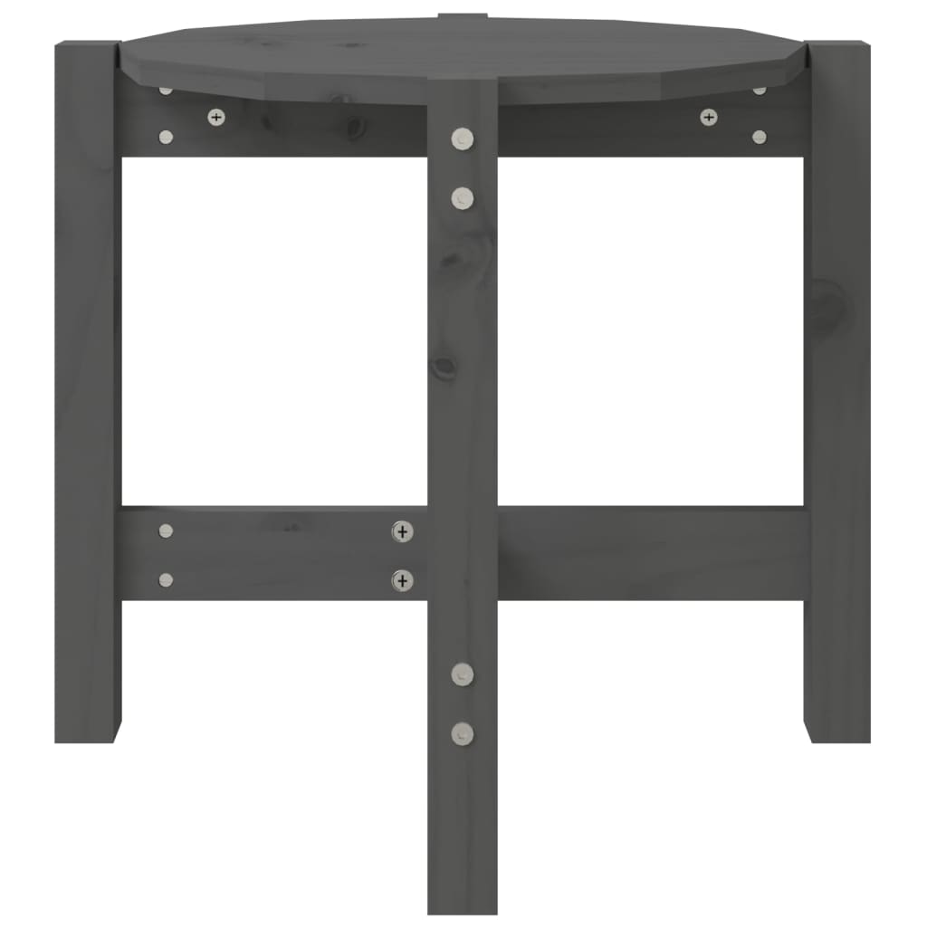 Table basse Gris Ø 52,5x45 cm Bois massif de pin - Tables basses
