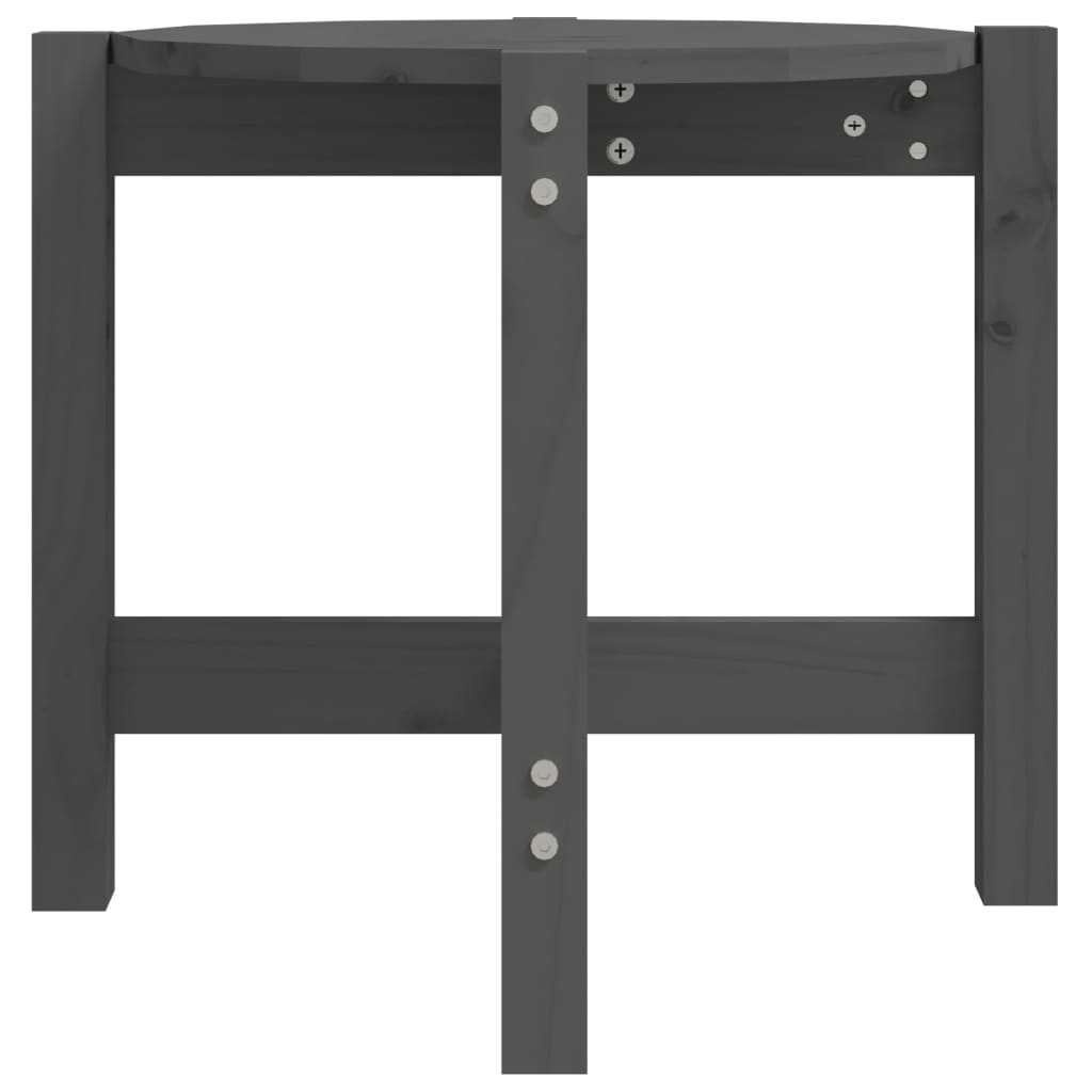 Table basse Gris Ø 52,5x45 cm Bois massif de pin - Tables basses