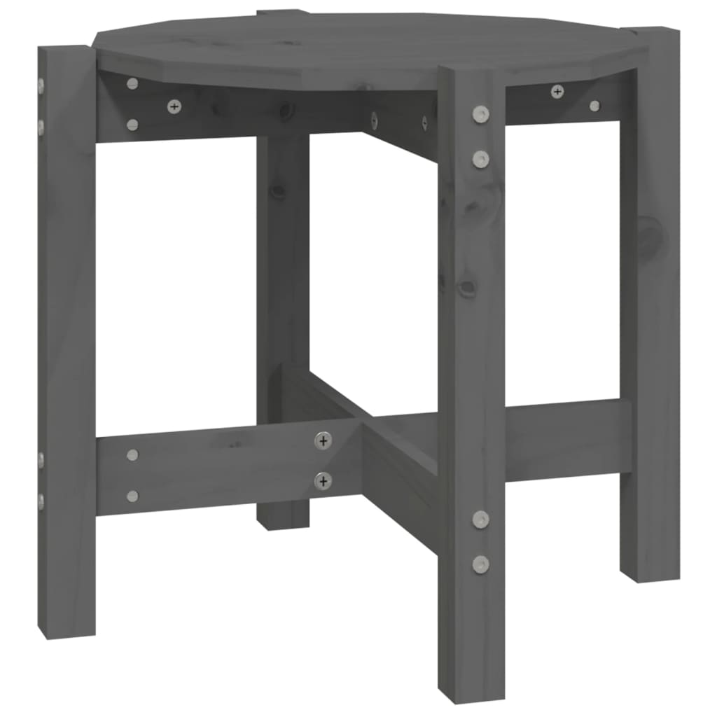 Table basse Gris Ø 52,5x45 cm Bois massif de pin - Tables basses