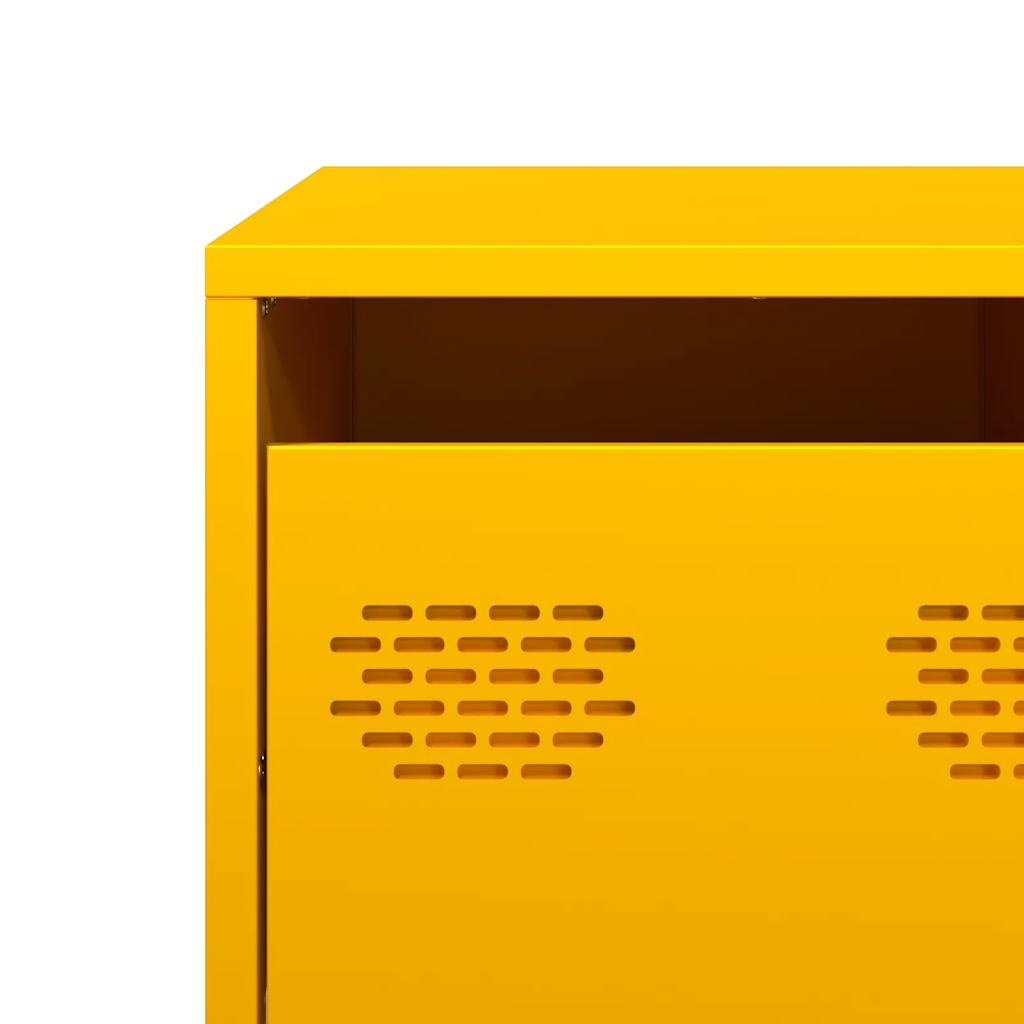 Table basse jaune moutarde 101,5x50x43,5cm acier laminé à froid - Tables basses