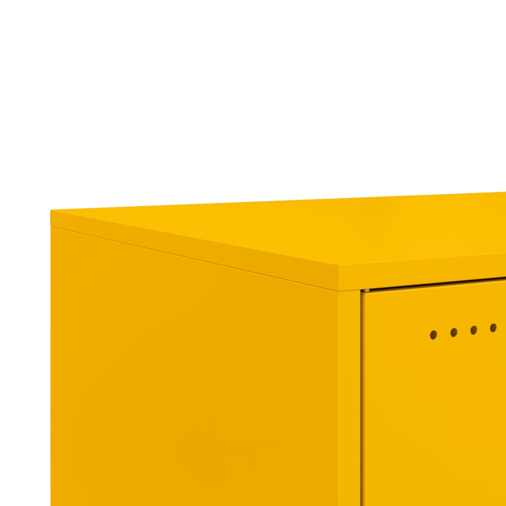 Table basse jaune moutarde 68x50x43,5 cm acier - Tables basses