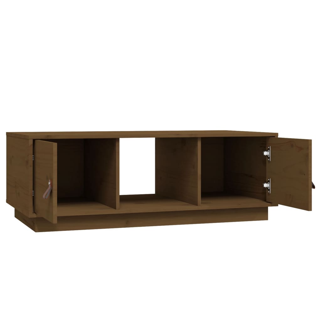 Table basse Marron miel 100x50x35 cm Bois massif de pin - Tables basses