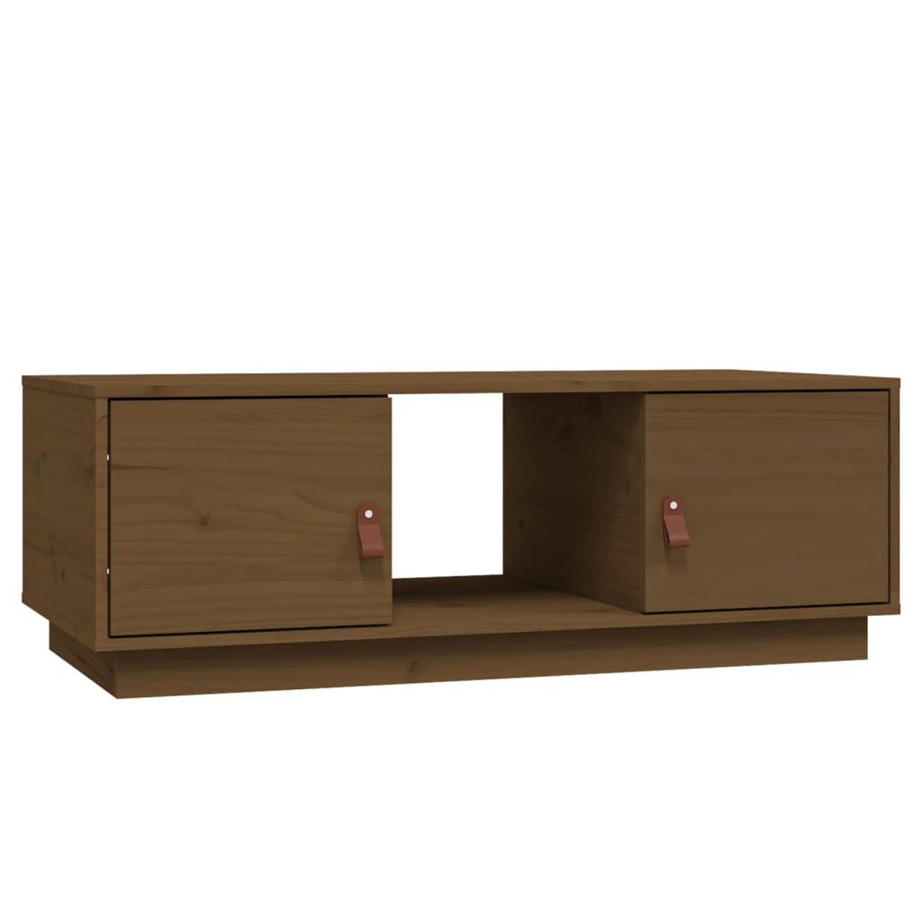 Table basse Marron miel 100x50x35 cm Bois massif de pin - Tables basses