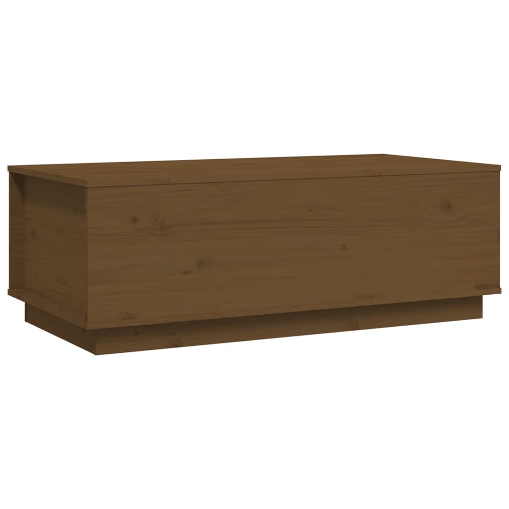 Table basse Marron miel 100x50x35 cm Bois massif de pin - Tables basses