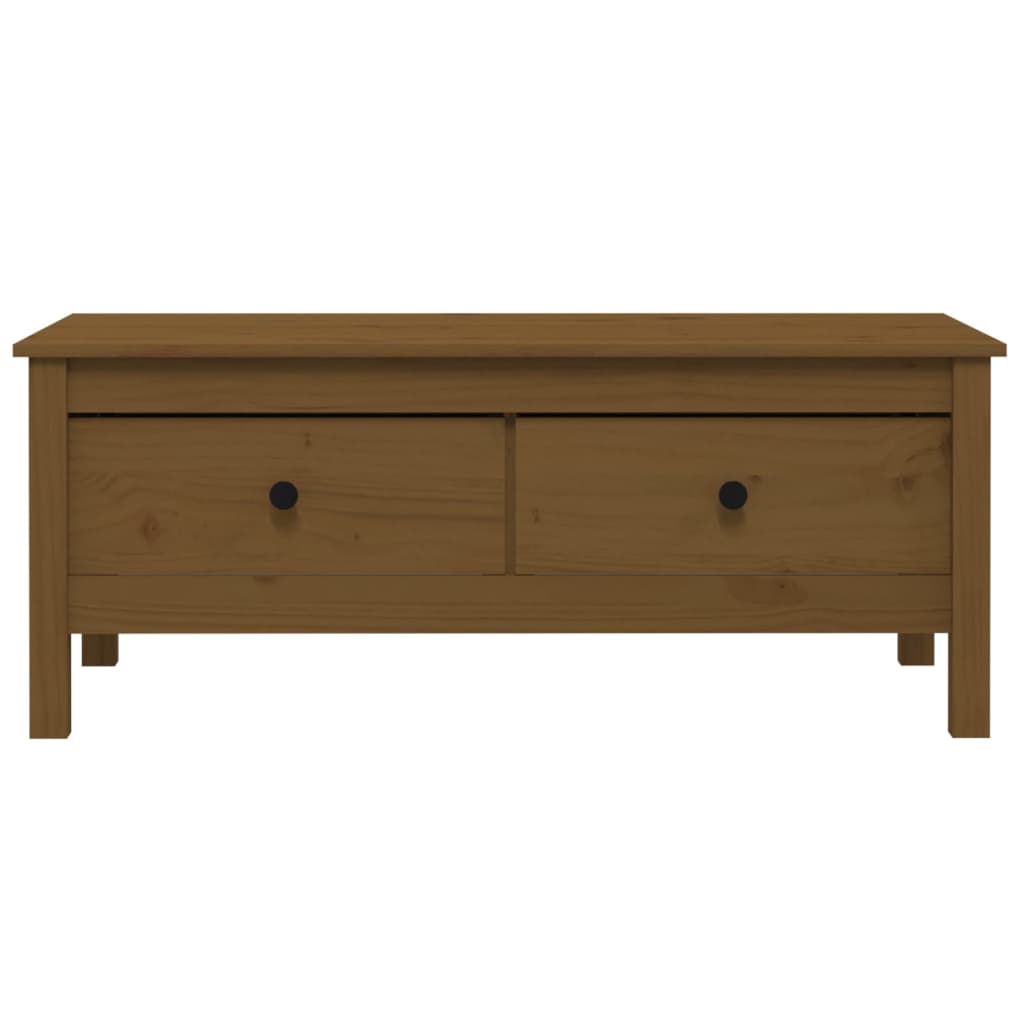 Table basse Marron miel 100x50x40 cm Bois massif de pin - Tables basses