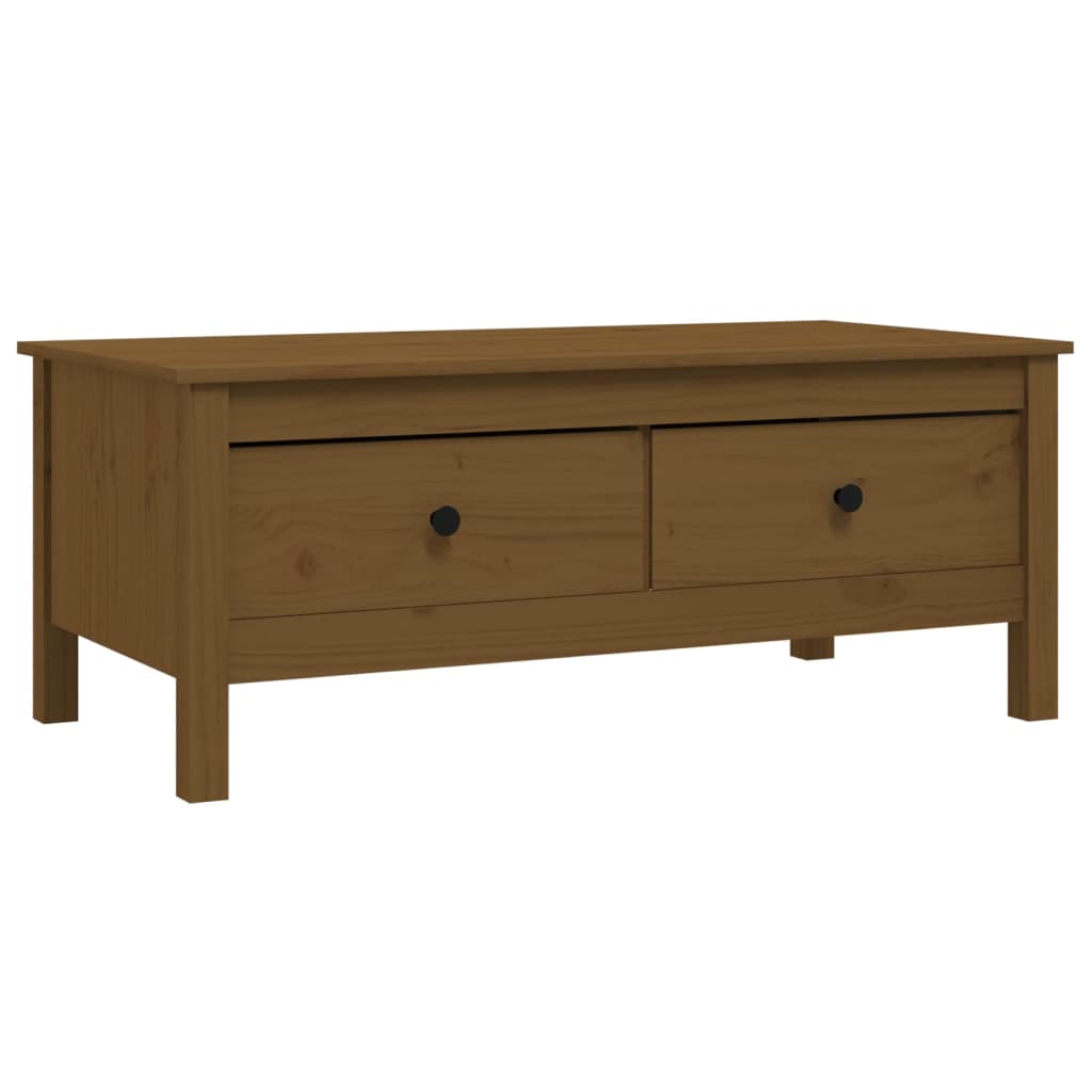Table basse Marron miel 100x50x40 cm Bois massif de pin - Tables basses