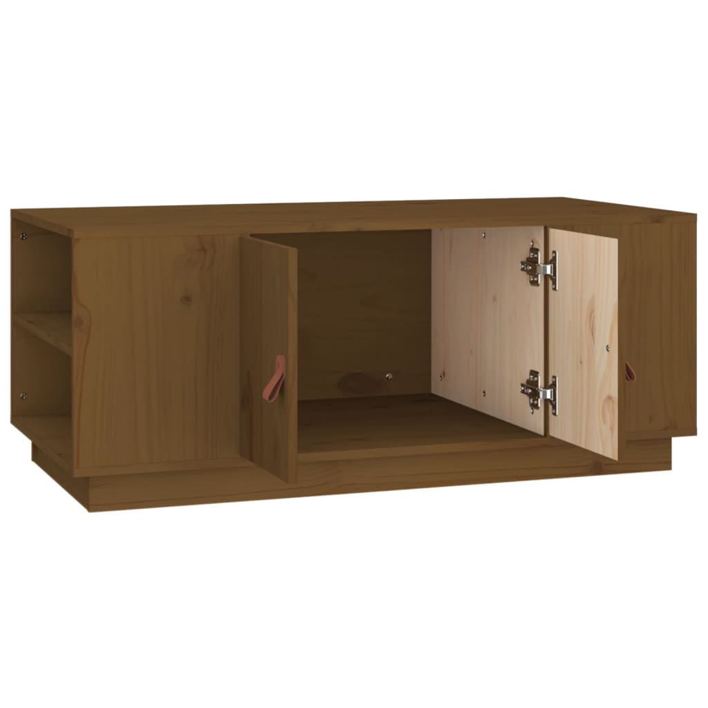Table basse Marron miel 100x50x41 cm Bois massif de pin - Tables basses