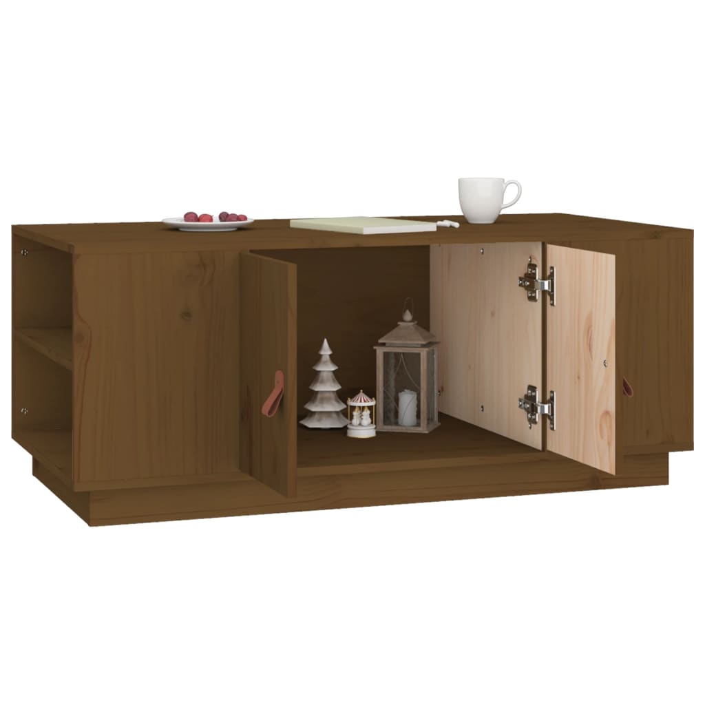 Table basse Marron miel 100x50x41 cm Bois massif de pin - Tables basses