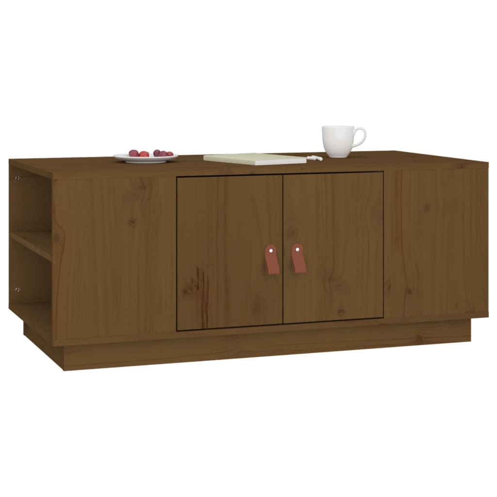 Table basse Marron miel 100x50x41 cm Bois massif de pin - Tables basses