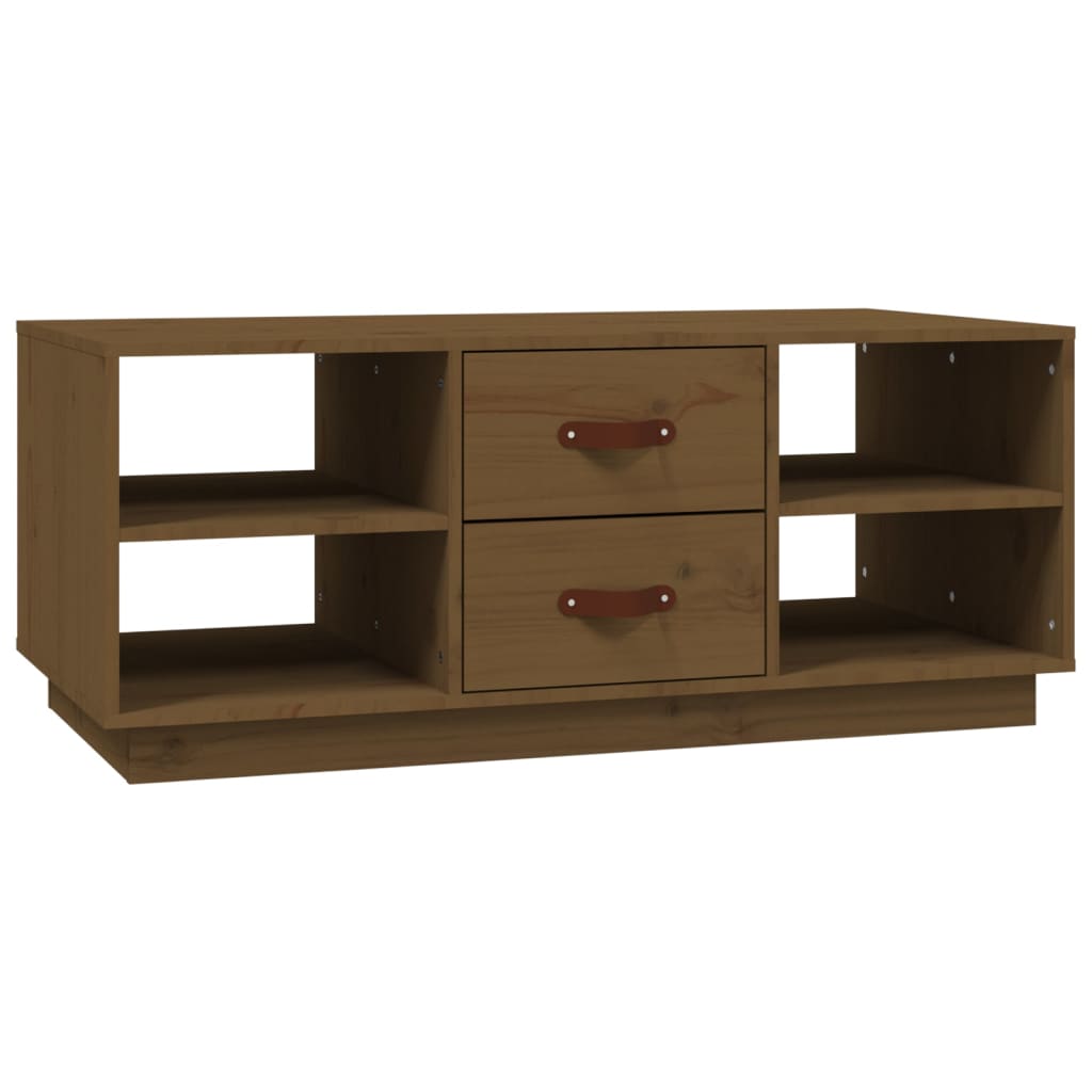 Table basse Marron miel 100x50x41 cm Bois massif de pin - Tables basses
