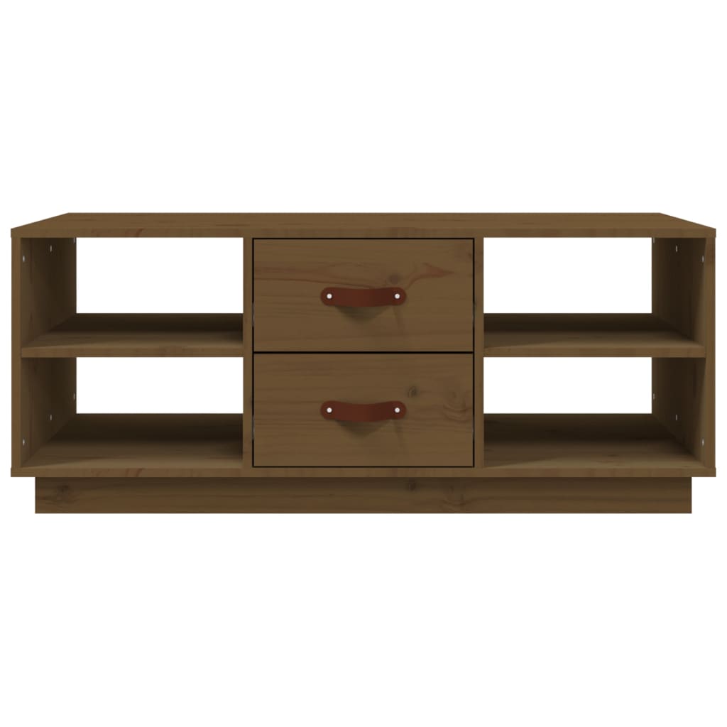 Table basse Marron miel 100x50x41 cm Bois massif de pin - Tables basses