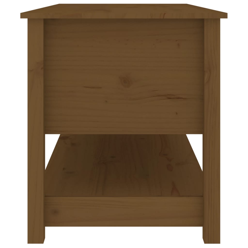 Table basse Marron miel 102x49x55 cm Bois massif de pin - Tables basses