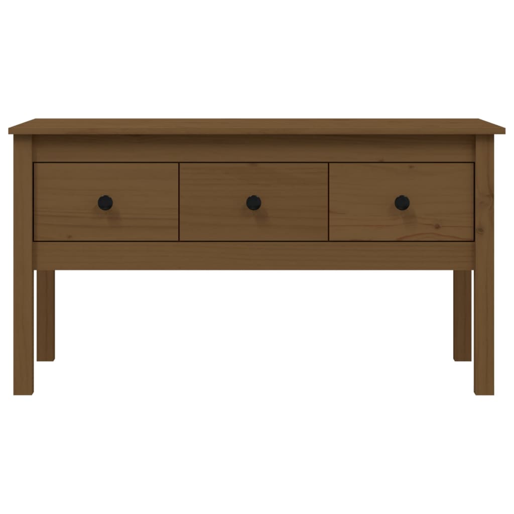 Table basse Marron miel 102x49x55 cm Bois massif de pin - Tables basses