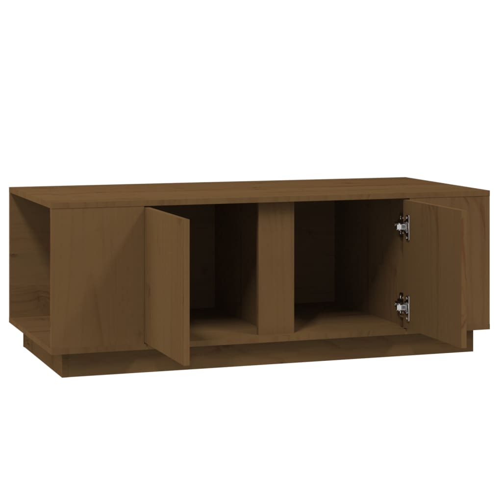 Table basse Marron miel 110x50x40 cm Bois massif de pin - Tables basses