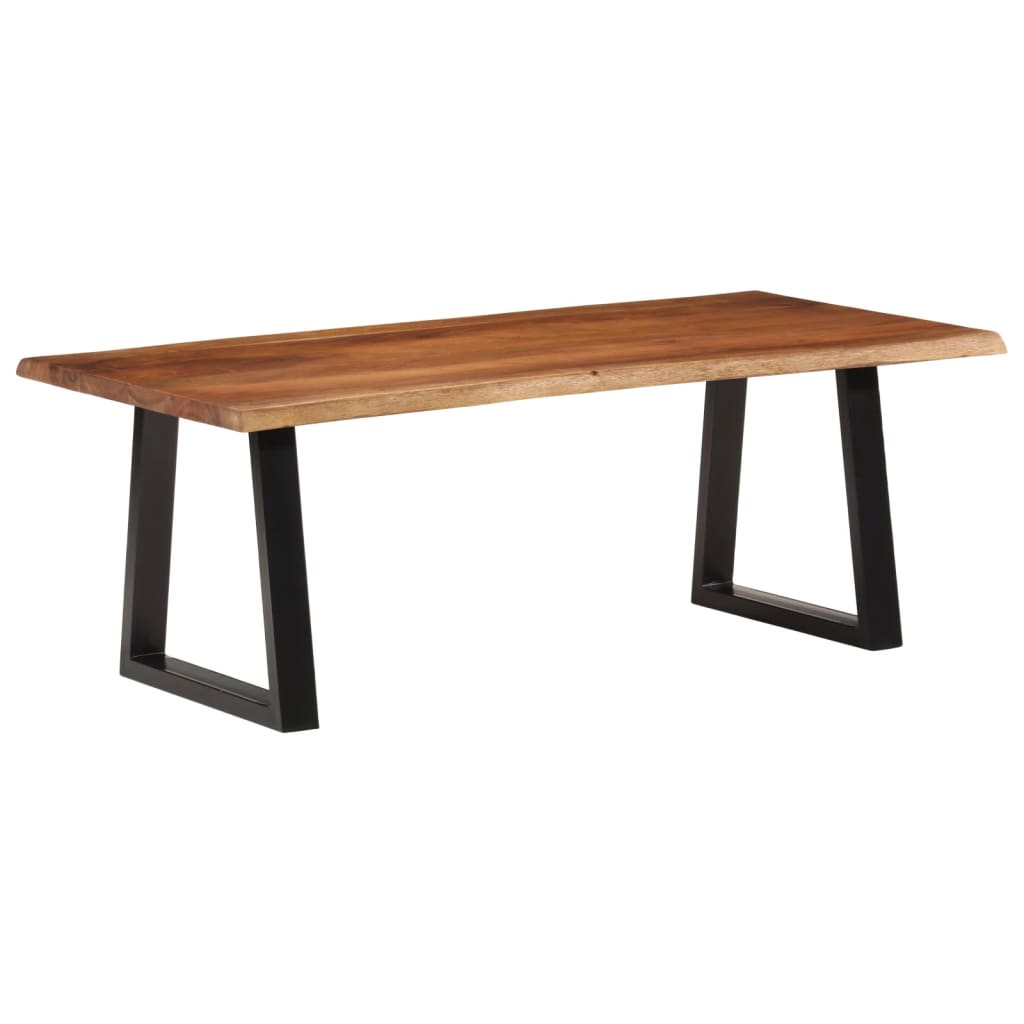 Table basse marron miel 110x55x40 cm bois massif d’acacia - Tables basses