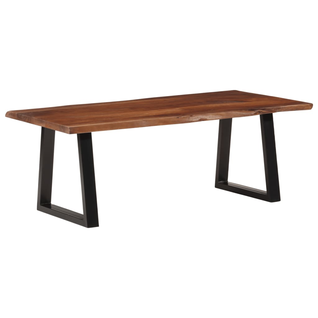 Table basse marron miel 110x55x40 cm bois massif d’acacia - Tables basses