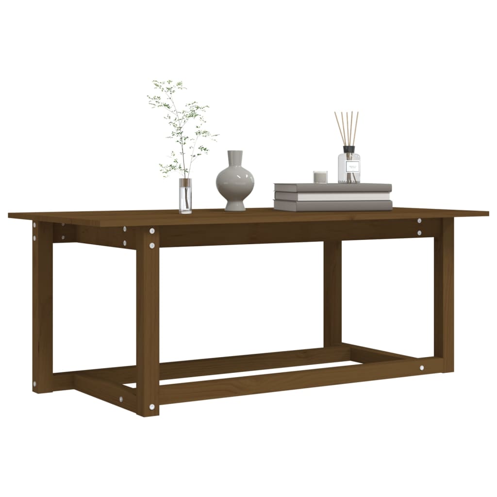 Table basse Marron miel 110x55x45 cm Bois massif de pin - Tables basses