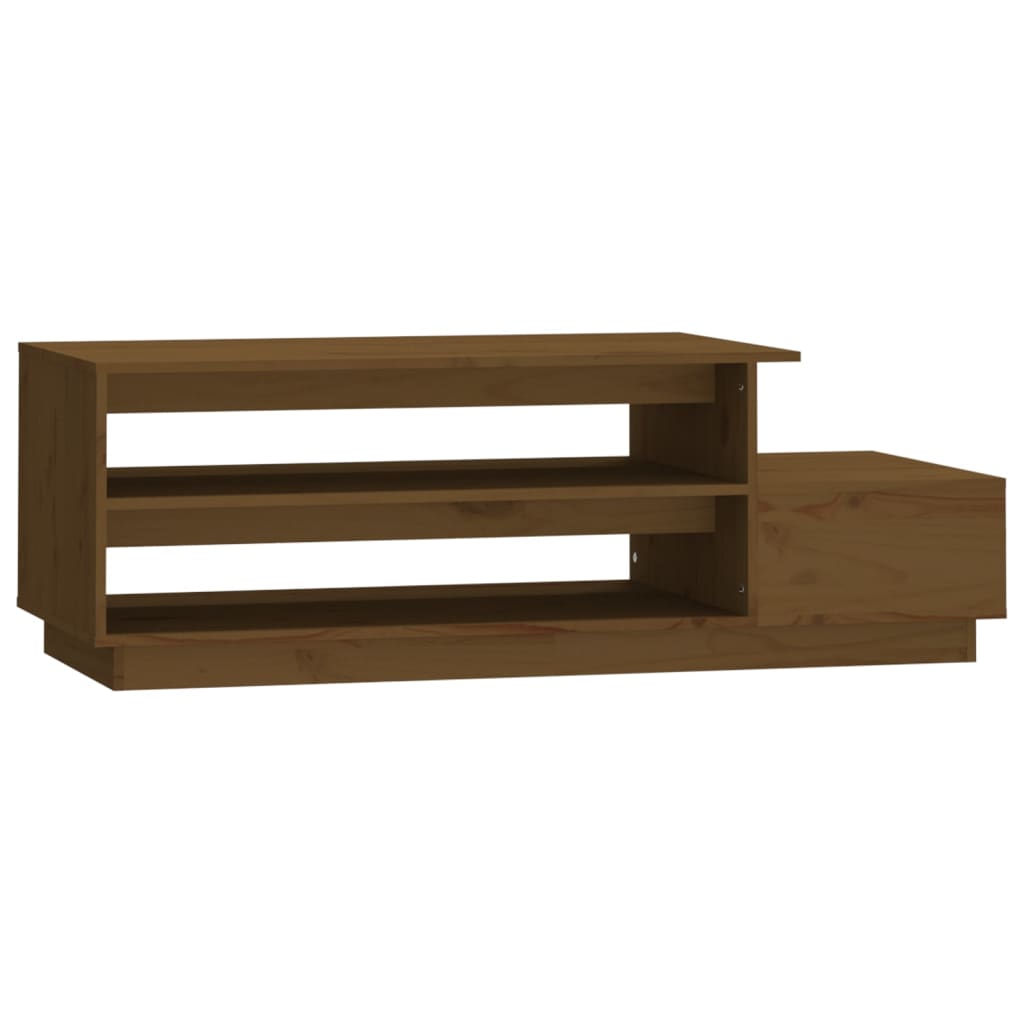 Table basse Marron miel 120x50x40,5 cm Bois massif de pin - Tables basses