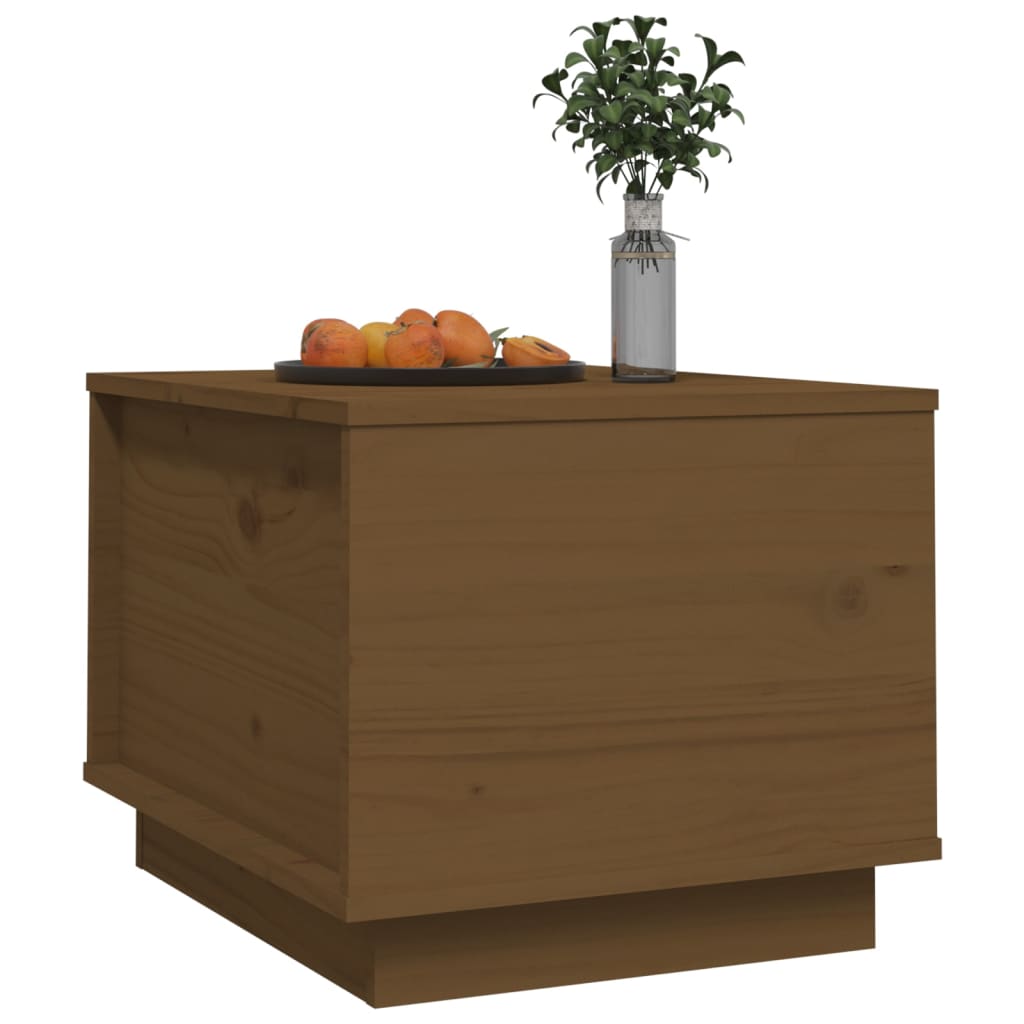 Table basse Marron miel 40x50x35 cm Bois massif de pin - Tables basses