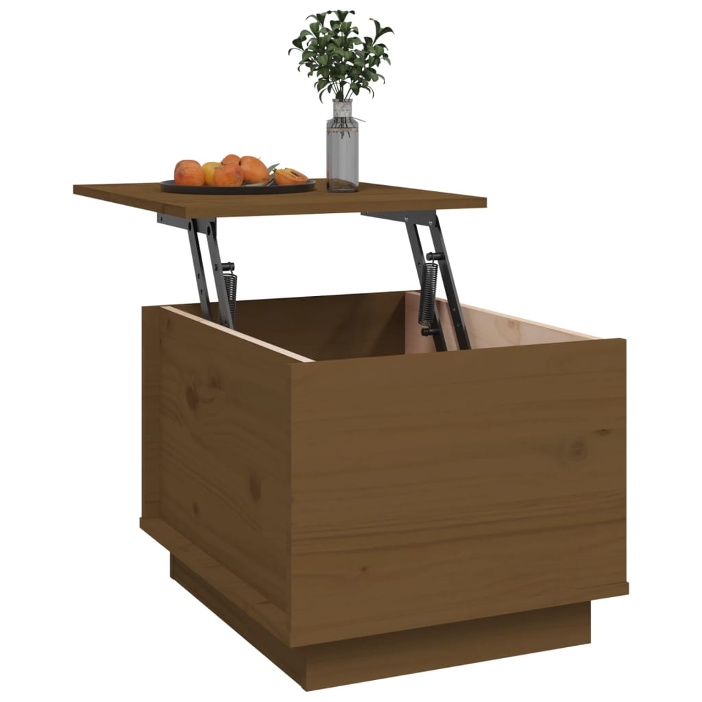 Table basse Marron miel 40x50x35 cm Bois massif de pin - Tables basses