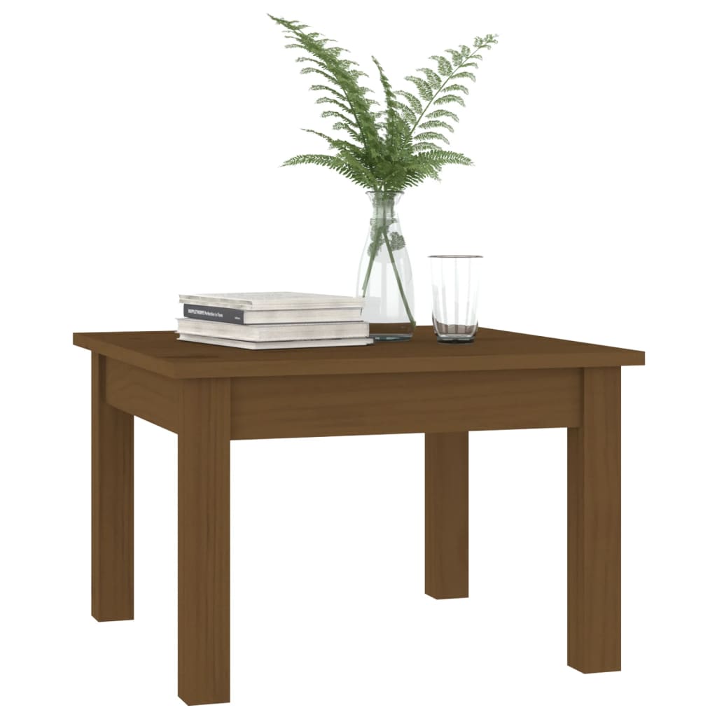 Table basse Marron miel 45x45x30 cm Bois massif de pin - Tables basses