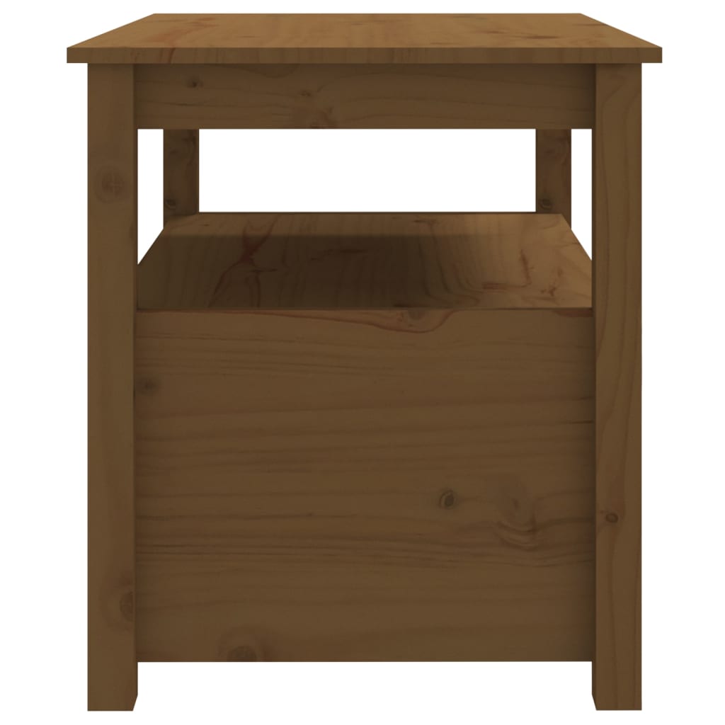 Table basse Marron miel 71x49x55 cm Bois massif de pin - Tables basses