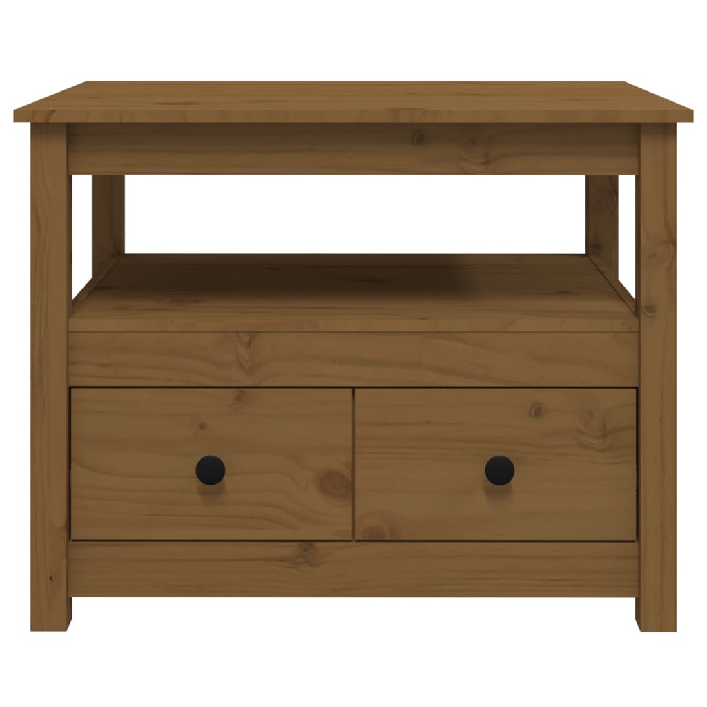 Table basse Marron miel 71x49x55 cm Bois massif de pin - Tables basses