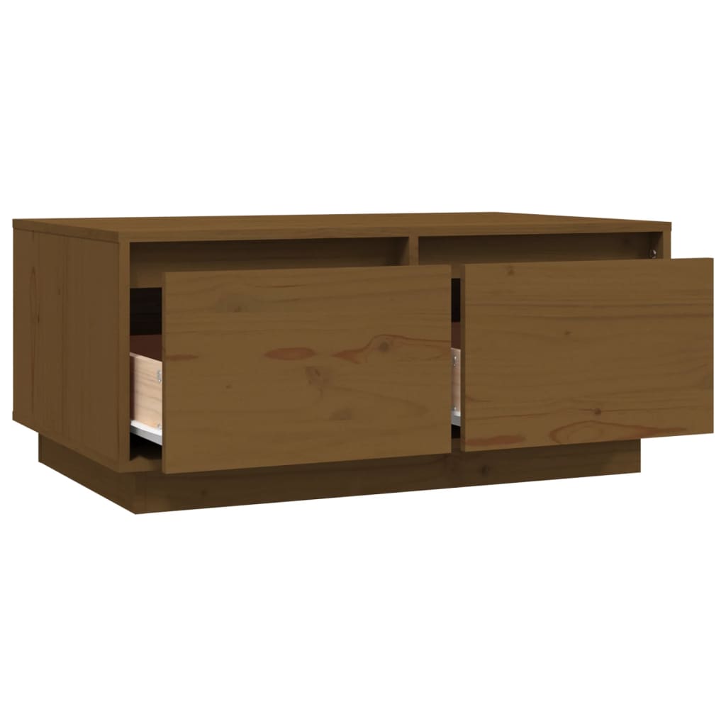 Table basse Marron miel 80x50x35 cm Bois massif de pin - Tables basses