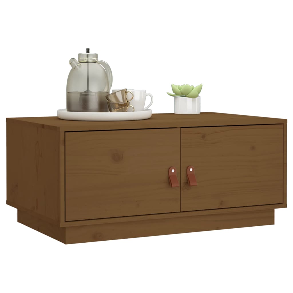 Table basse Marron miel 80x50x35 cm Bois massif de pin - Tables basses