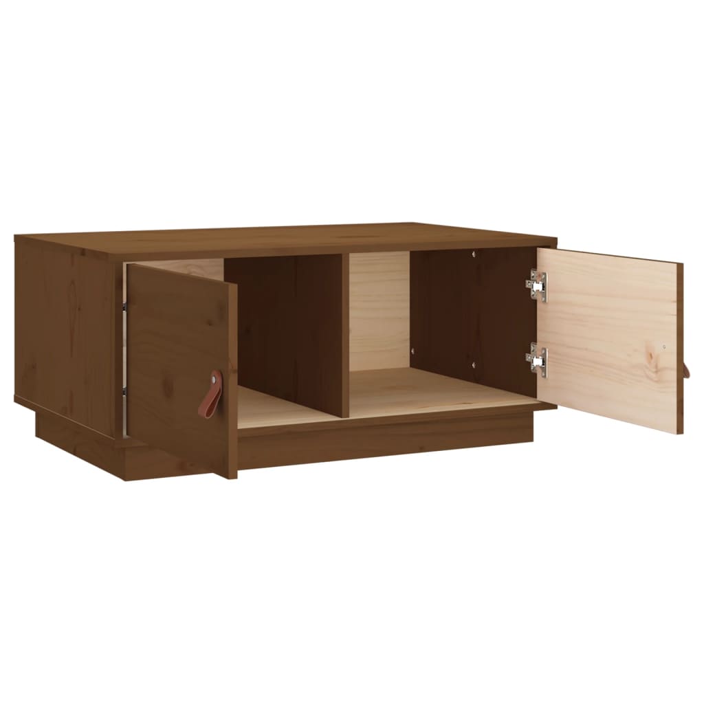 Table basse Marron miel 80x50x35 cm Bois massif de pin - Tables basses