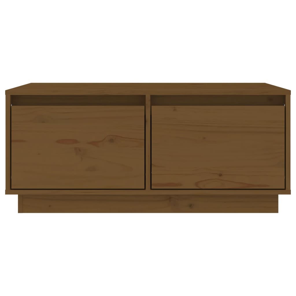 Table basse Marron miel 80x50x35 cm Bois massif de pin - Tables basses
