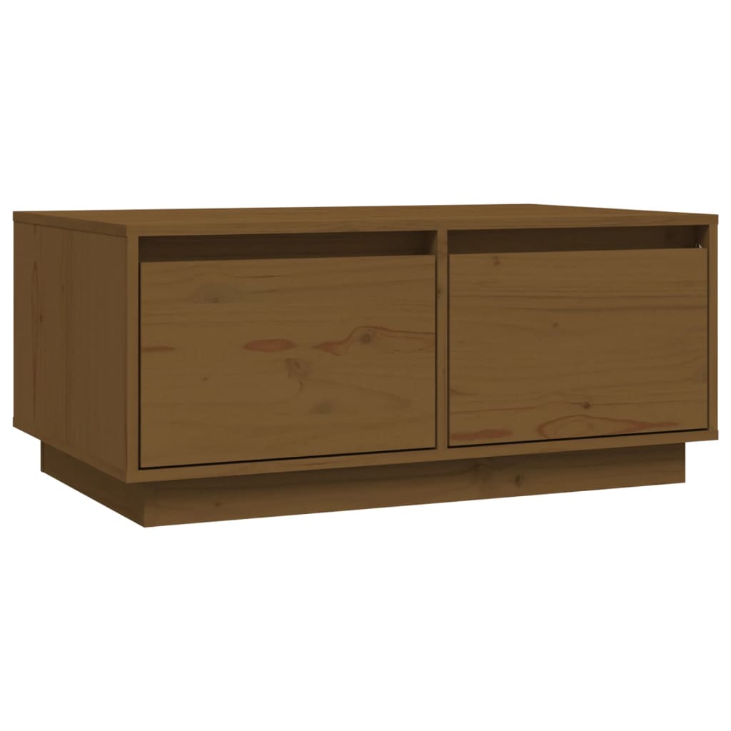 Table basse Marron miel 80x50x35 cm Bois massif de pin - Tables basses