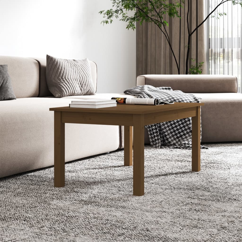 Table basse Marron miel 80x50x40 cm Bois massif de pin - Tables basses